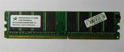 Лот: 1338098. Фото: 1. 1GB DDR 400. Оперативная память