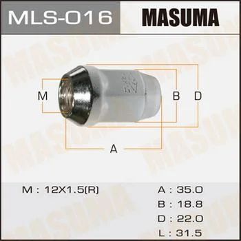 Лот: 11261200. Фото: 1. Гайки Masuma 12x1.5 / под ключ... Ходовая, подвеска, рулевое управление