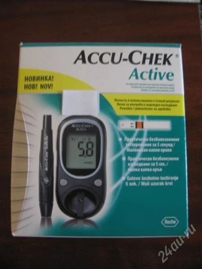 Лот: 1730175. Фото: 1. Глюкометр Accu-Chek Active, цена... Оборудование