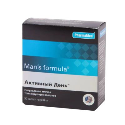 Лот: 25640842. Фото: 1. Man's formula Активный день капсулы... Лекарства