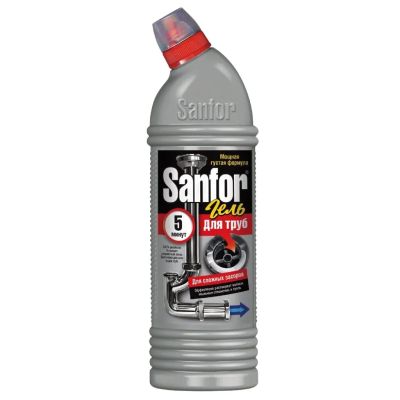 Лот: 24108873. Фото: 1. Средство от засоров Sanfor, 750... Бытовая химия