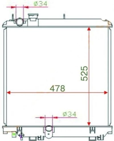 Лот: 3727394. Фото: 1. Радиатор toyota dyna/toyoace/dutro... Двигатель и элементы двигателя