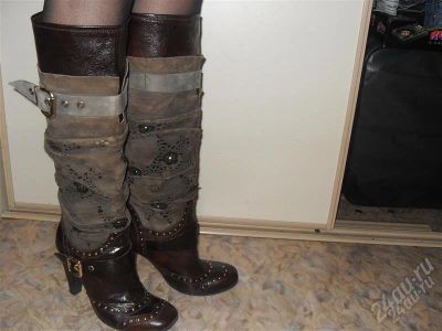 Лот: 822941. Фото: 1. Сапоги, натуральная кожа, Италия... Сапоги