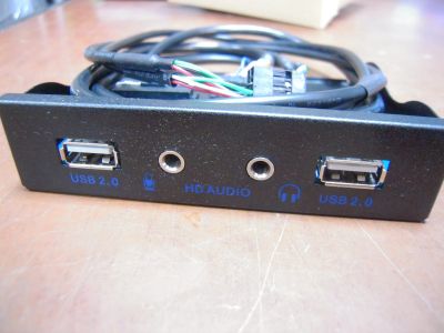 Лот: 12157243. Фото: 1. Панель фронтальная USB 2.0 порт... Шлейфы, кабели, переходники