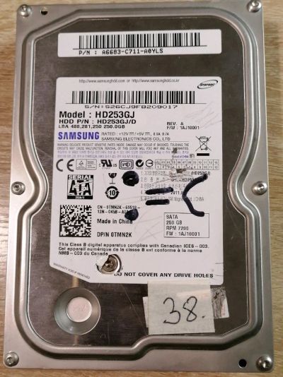 Лот: 17519008. Фото: 1. Жесткий диск Samsung HD253GJ 250... Жёсткие диски