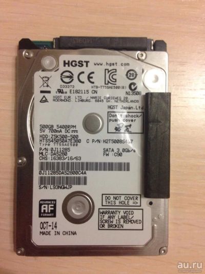 Лот: 8992659. Фото: 1. Жесткий диск для ноутбука hgst... Жёсткие диски (HDD)