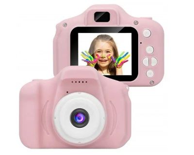 Лот: 20639650. Фото: 1. Детская камера X2 розовая. Цифровые компактные