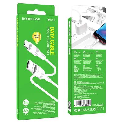 Лот: 22147880. Фото: 1. Кабель BOROFONE microUSB BX-43... Дата-кабели, переходники