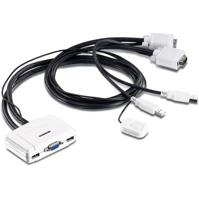 Лот: 19014764. Фото: 1. 2-портовый KVM-переключатель USB... Шлейфы, кабели, переходники