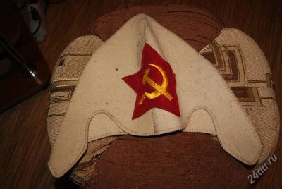 Лот: 1752250. Фото: 1. Буденовка для бани с советским... Банные принадлежности