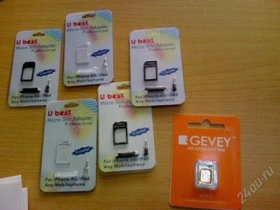 Лот: 1478309. Фото: 1. Адаптер mini-sim Iphone 4/ Ipad. Другое (смартфоны, связь, навигация)