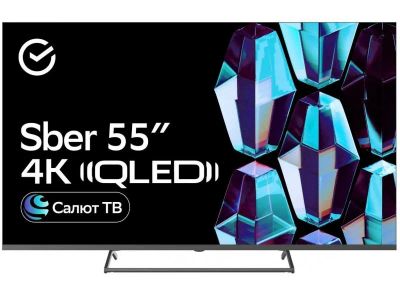 Лот: 25113577. Фото: 1. QLED телевизор Sber SDX-55UQ5231... Телевизоры