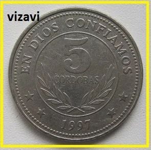 Лот: 16350791. Фото: 1. Никарагуа 5 кордоб 1997 (8). Америка