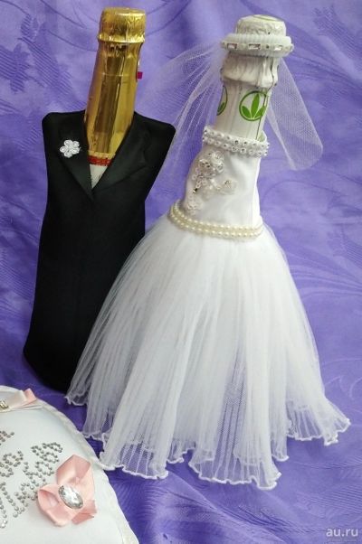 Лот: 15598169. Фото: 1. Одежка на свадебное шампанское. Свадебная атрибутика и декор