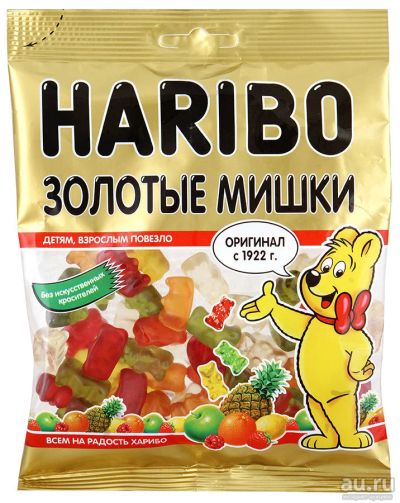 Лот: 9492428. Фото: 1. Жевательный мармелад Haribo Gold... Другое (кондитерские изделия, конфеты)