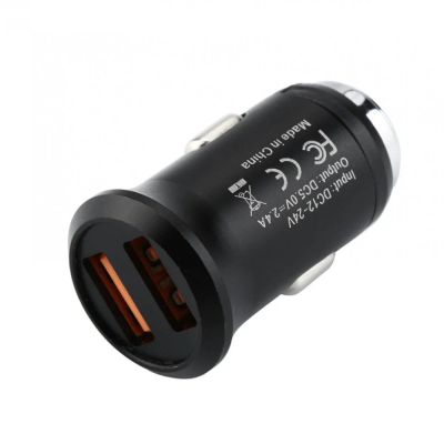 Лот: 16170838. Фото: 1. АЗУ USB x 2 1A/2.4A Mini черный... Зарядные устройства, блоки питания, адаптеры сетевые для смартфонов
