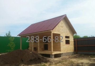 Лот: 10768832. Фото: 1. Баня 3х6 с террасой 15.х6 из строганного... Срубы, бани, дома