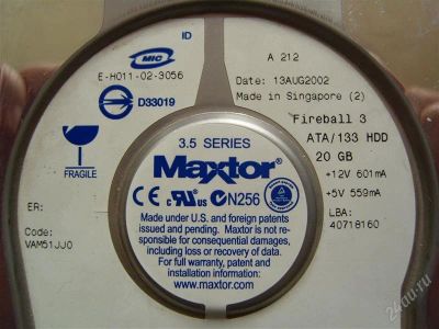 Лот: 1244622. Фото: 1. Жёсткий диск Maxtor 20Gb. Жёсткие диски (HDD)
