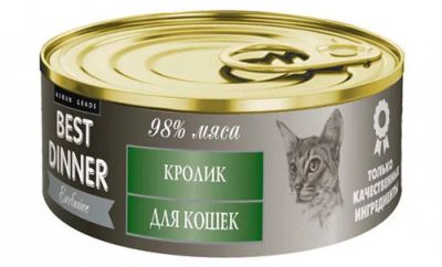 Лот: 15055751. Фото: 1. (Бэст Диннер) Утка/Кролик 100г... Корма