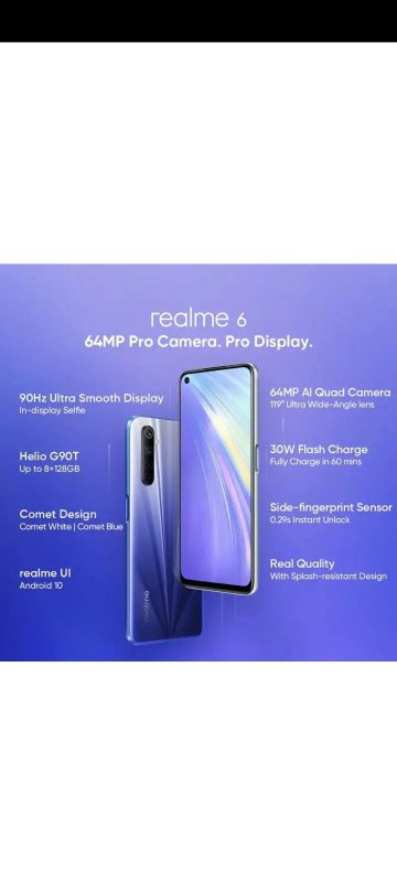 Лот: 17500246. Фото: 1. Realme 6 новый. Смартфоны