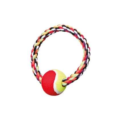 Лот: 25787899. Фото: 1. Веревка с Мячом игрушка для собак. Игрушки для животных