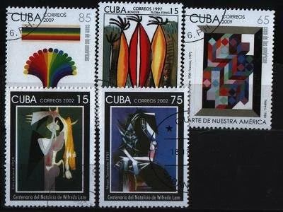 Лот: 10575016. Фото: 1. Куба - живопись- 5 марок. Марки