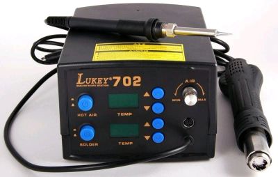 Лот: 12008734. Фото: 1. Паяльная станция lukey 702. Радиолюбительский инструмент