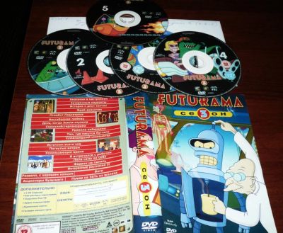 Лот: 7016952. Фото: 1. Футурама 3 сезон (5 DVD). Видеозаписи, фильмы