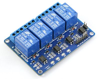 Лот: 7306073. Фото: 1. 4х канальный реле модуль для Arduino... Реле, тумблеры, переключатели