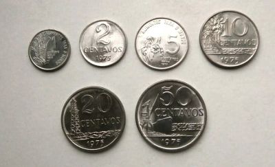 Лот: 16321862. Фото: 1. Бразилия Набор монет 1975 - С... Наборы монет