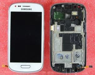 Лот: 9283570. Фото: 1. Дисплей Samsung i8190 модуль Белый. Дисплеи, дисплейные модули, тачскрины