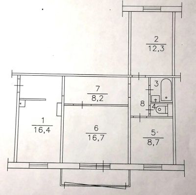 Лот: 9070633. Фото: 1. 3-комн., Молокова 27, 4эт/10 внутри... Квартиры, студии