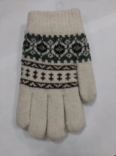 Лот: 14807085. Фото: 1. Зимние перчатки шерстяные бежевые... Перчатки, варежки, митенки