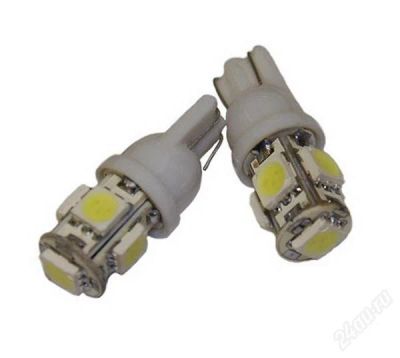 Лот: 892877. Фото: 1. Светодиодная лампа T10 W5W 5SMD... Оптика и освещение