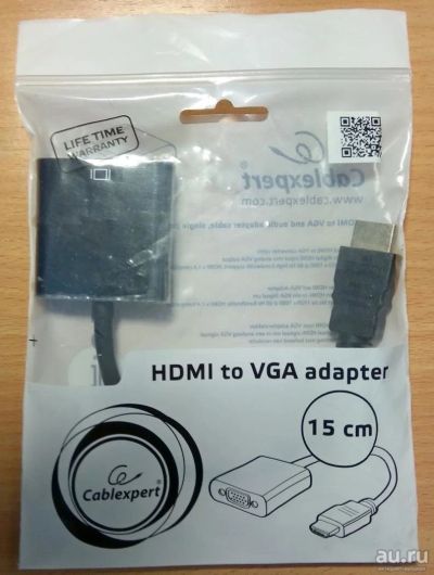 Лот: 9970835. Фото: 1. HDMI-VGA (адаптер-конвертер) переходник... Шлейфы, кабели, переходники