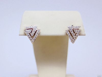 Лот: 12745100. Фото: 1. ЗОЛОТЫЕ СЕРЬГИ 4,78 ГРАММ. Серьги, каффы