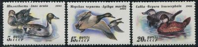 Лот: 2420204. Фото: 1. 1991 (6268) утки фауна. Марки