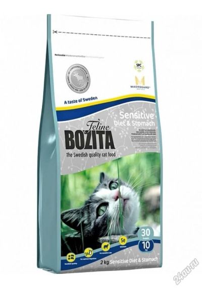 Лот: 5561299. Фото: 1. Корм Bozita Feline Sensitive Diet... Корма