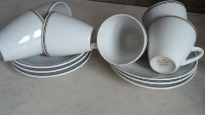 Лот: 5239426. Фото: 1. 6 фарфоровых кофейных чашек с... Сервизы, наборы посуды