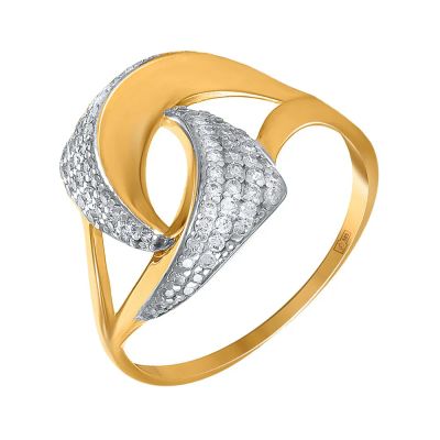 Лот: 23786471. Фото: 1. Кольцо TALANT из золота с фианитами. Кольца, перстни