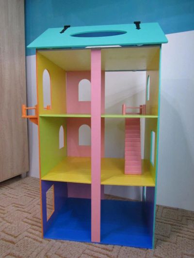 Лот: 10465312. Фото: 1. Деревянный домик для кукол, размер... Куклы и аксессуары