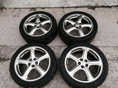 Лот: 5641295. Фото: 1. Диски Subaru+жирнющий спорт Potenza... Шины на дисках