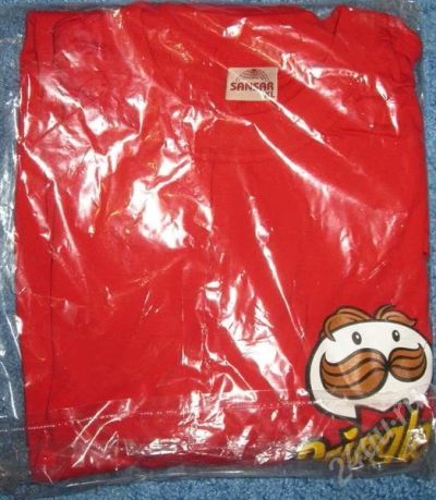 Лот: 326053. Фото: 1. Мега футболка XL Pringles красная. Другое (одежда, обувь, галантерея)