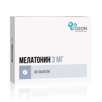 Лот: 23724307. Фото: 1. Мелатонин 3 мг таблетки 30 шт. Лекарства