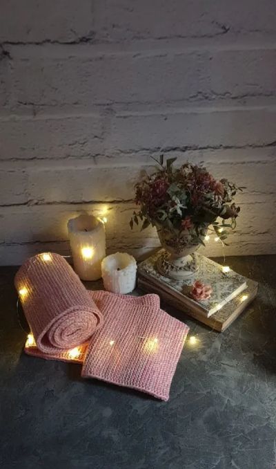 Лот: 14950149. Фото: 1. Шарф ручной вязки 190*20 см. Цвет... Готовые изделия