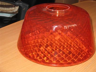 Лот: 4239337. Фото: 1. Плафон из красного стекла. Другое освещение