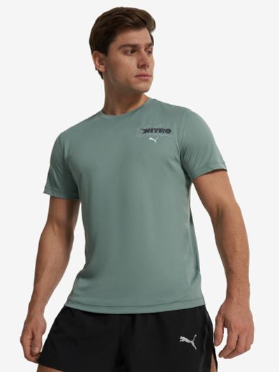 Лот: 25065223. Фото: 1. Футболка мужская PUMA, Зеленый. Другое (спортивная одежда)