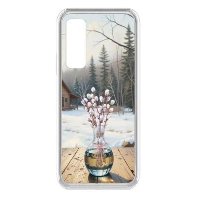 Лот: 25134783. Фото: 1. Чехол Krutoff Clear Case "Верба... Чехлы, бамперы