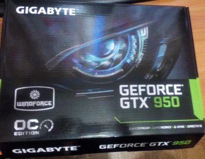 Лот: 7506823. Фото: 1. Gigabyte GeForce GTX 950 OC edition. Видеокарты