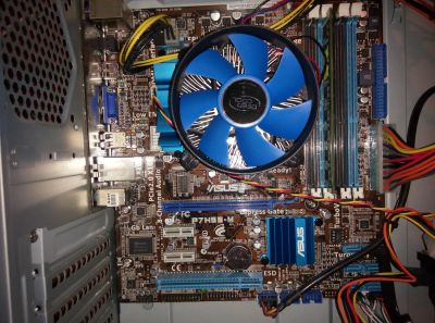 Лот: 7406079. Фото: 1. Asus P7H55-M + Core i3 540 + 4Gb... Материнские платы